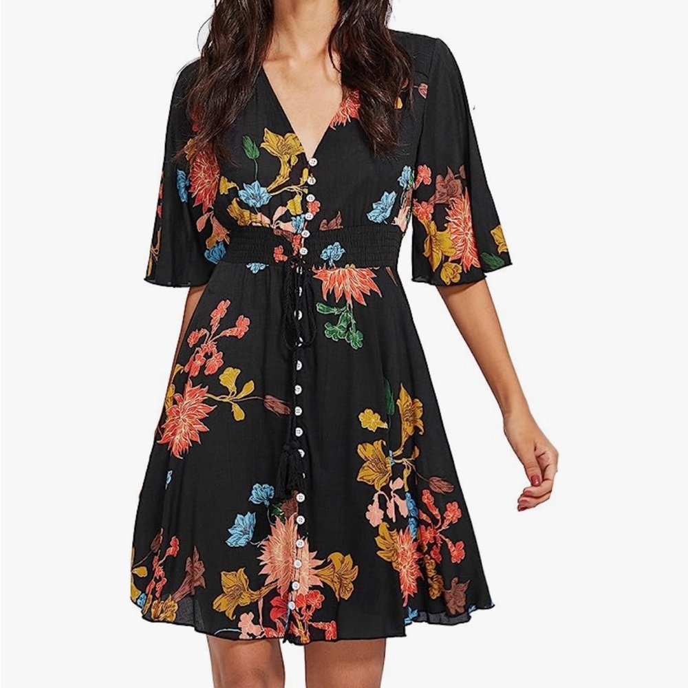 Colorful floral dress